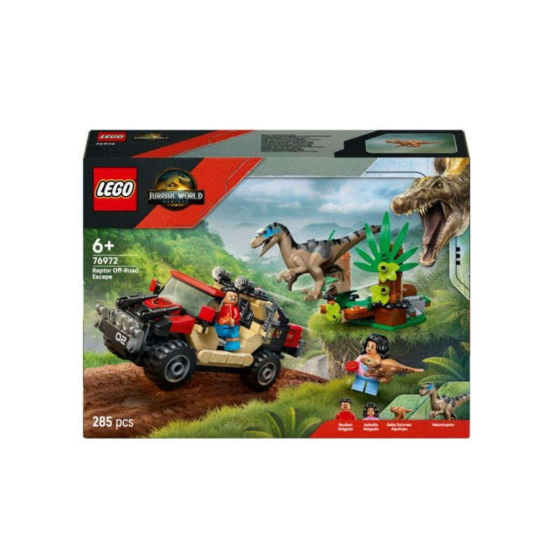 Gioco da construzione lego jurassic world veicolo fuoristrada raptor