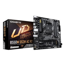 Scheda madre amd gigabyte b550m ds3h ac r2 am4 matx 4x ddr4 nero