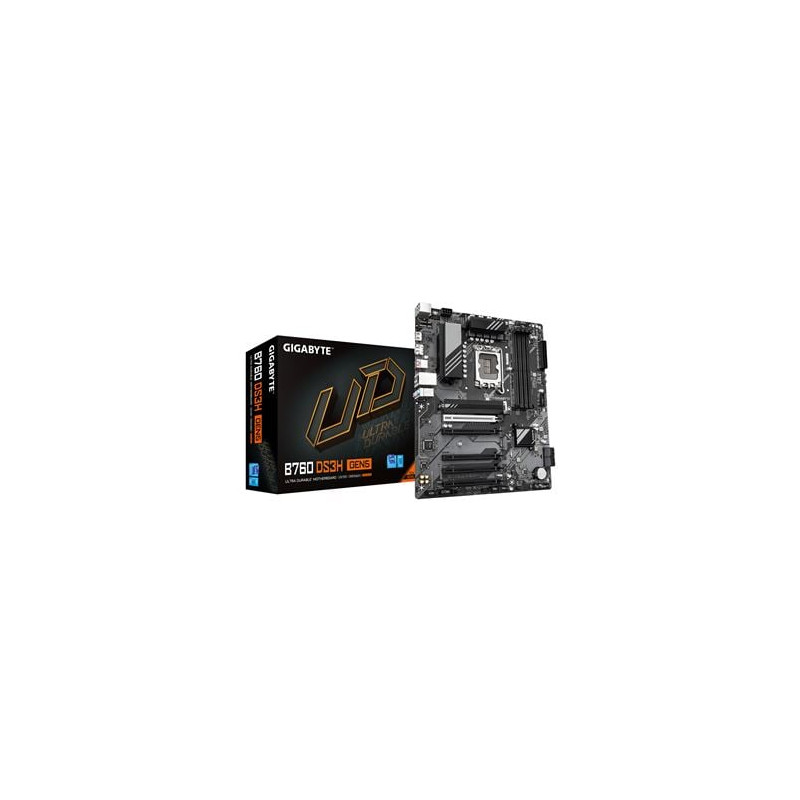 Scheda madre intel gigabyte b760 ds3h gen5 lga 1700 atx 4x ddr5 nero