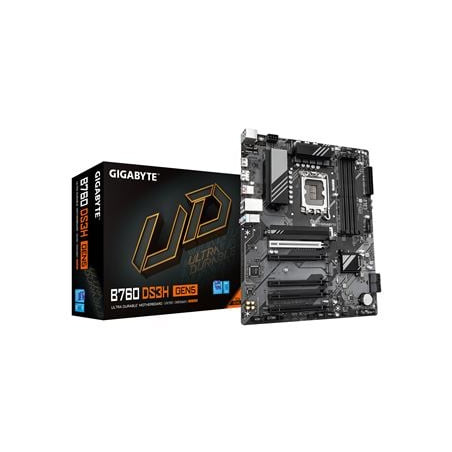 Scheda madre intel gigabyte b760 ds3h gen5 lga 1700 atx 4x ddr5 nero