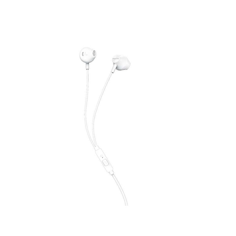 Auricolari philips taue101wt cablato 3.5mm musica/chiamate con microfono