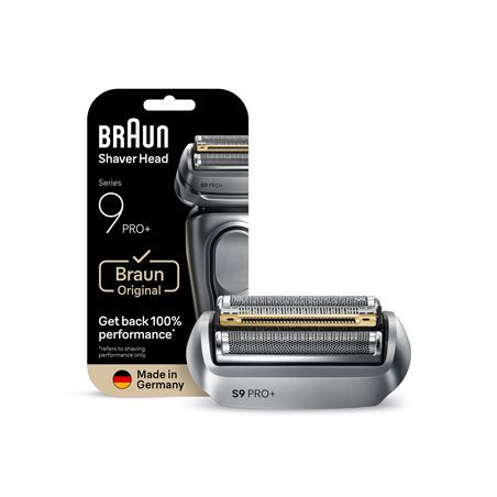 Testina ricambio braun 96m serie 9 pro+ per serie 8/9 argento