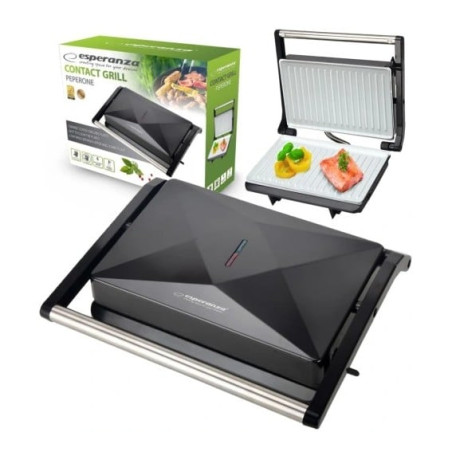 Griglia elettrica esperanza peperone ekg013 in ceramico 850w nero