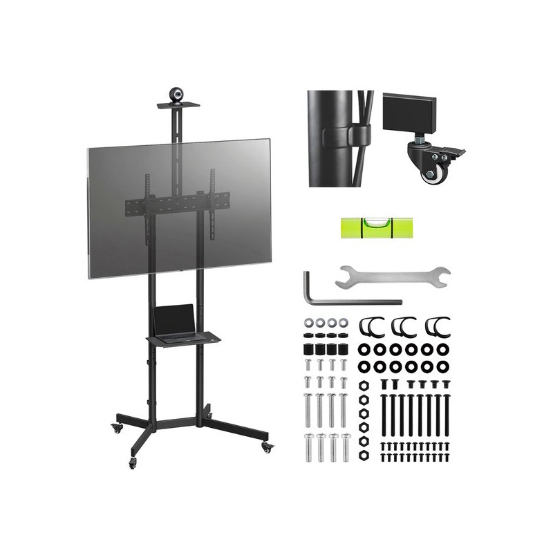 Supporto/carrello tv maclean mc-113 b per uno schermo 37-70''