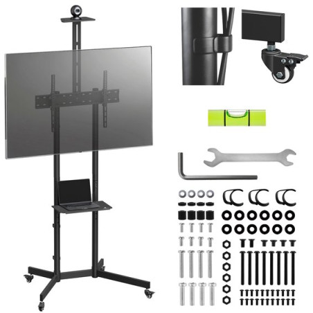 Supporto/carrello tv maclean mc-113 b per uno schermo 37-70''