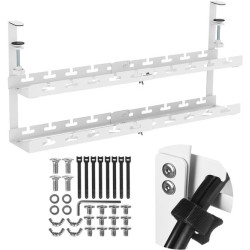 Organizer per cavi maclean mc-102 w due vassoi sotto scrivania