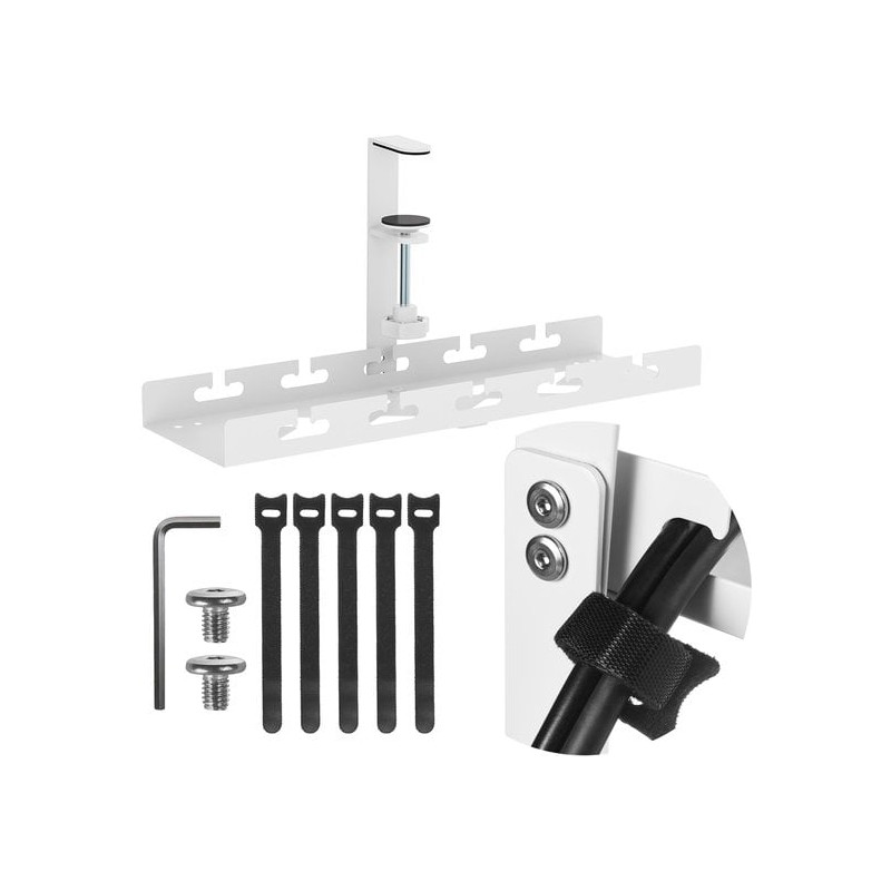 Organizer per cavi maclean mc-105 w vassoio sotto scrivania max