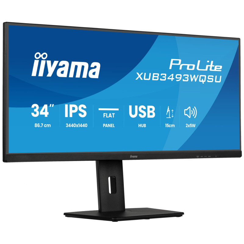 Monitor led 34" iiyama prolite xub3493wqsu-b6 quad hd 2560x1440