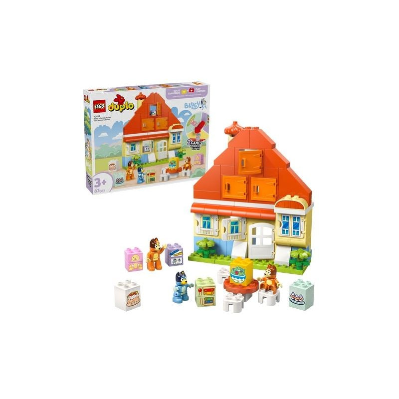 Gioco da costruzione lego duplo casa della famiglia bluey con gioco