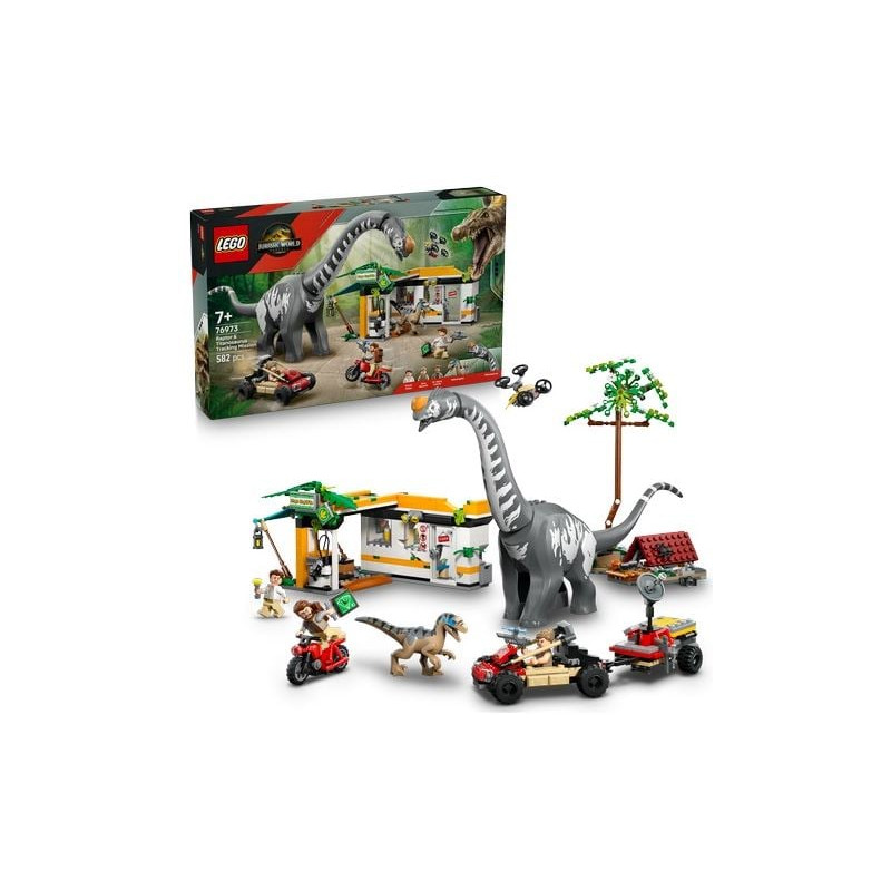 Gioco da costruzione lego jurassic world missione di tracciamento