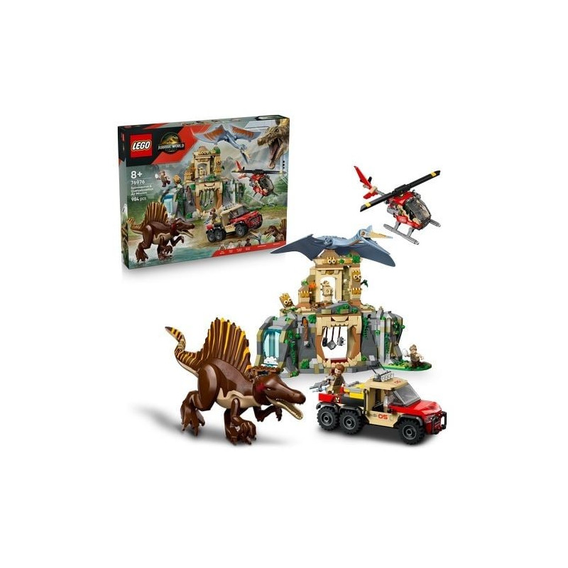 Gioco da costruzione lego jurassic world missione aerea spinosaurus