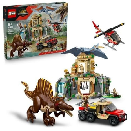 Gioco da costruzione lego jurassic world missione aerea spinosaurus