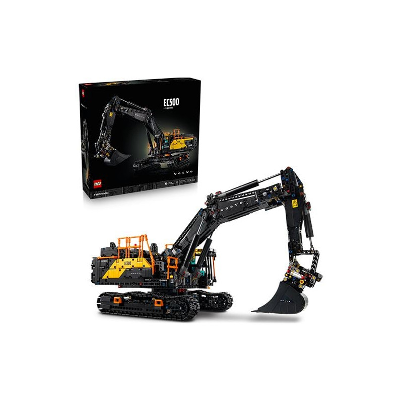 Gioco da costruzione lego technic escavatore ibrido volvo ec500 multicolore