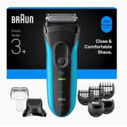 Rasoio elettrico braun serie 3+ nero/blu