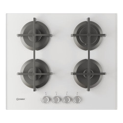 Piano cottura indesit ing 61t/wh 1 a gas con 4 fuochi bianco [ing