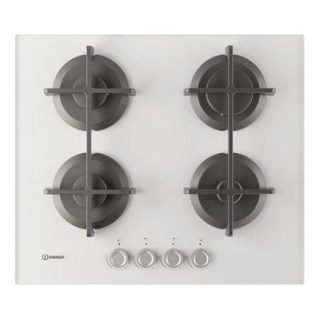 Piano cottura indesit ing 61t/wh 1 a gas con 4 fuochi bianco [ing