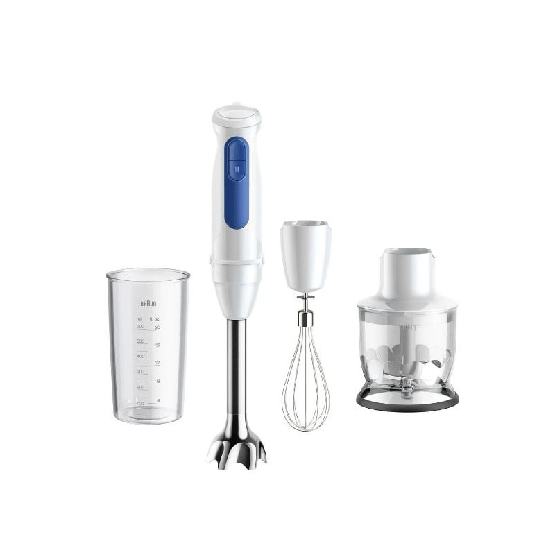Frullatore ad immersione braun multiquick 3 mq30202m 900w bianco/blu