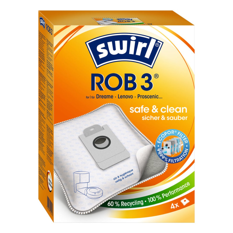 Sacchetti aspirapolvere melitta swirl rob 3 4pz [225453]