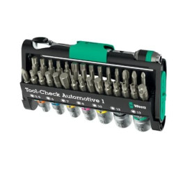 Set di punte cacciavite wera tool-check automotive 1 nero/verde