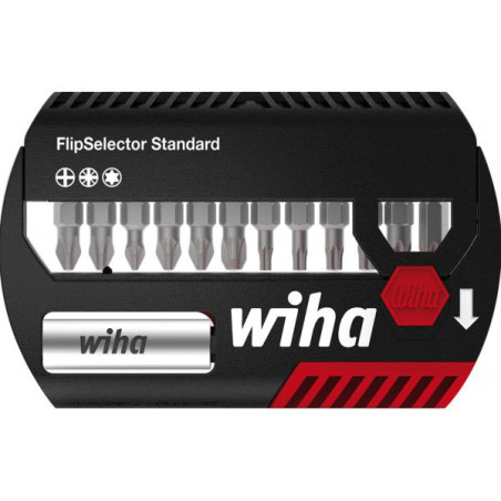Set di punte wiha flipselector standard nero/rosso 13pz [39040]