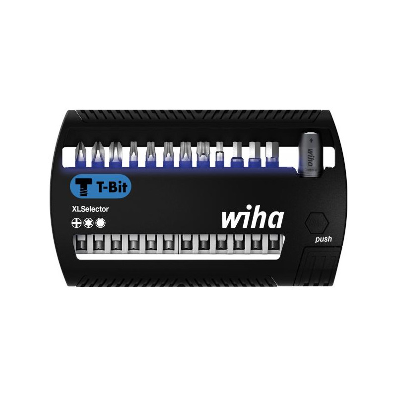Set di punte wiha xlselector t 50mm nero/blu 13pz [41831]