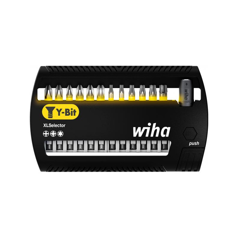 Set di punte wiha xlselector y 50mm nero/giallo 13pz [41834]