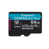 64gb scheda microsdxc kingston canvas go plus v30 uhs-i u3 class