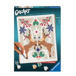Dipingere con i numeri ravensburger creart - cervo di natale