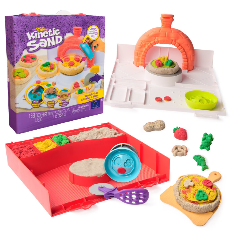 Giocattolo spinmaster kinetic sand set per pizza squish spielsand