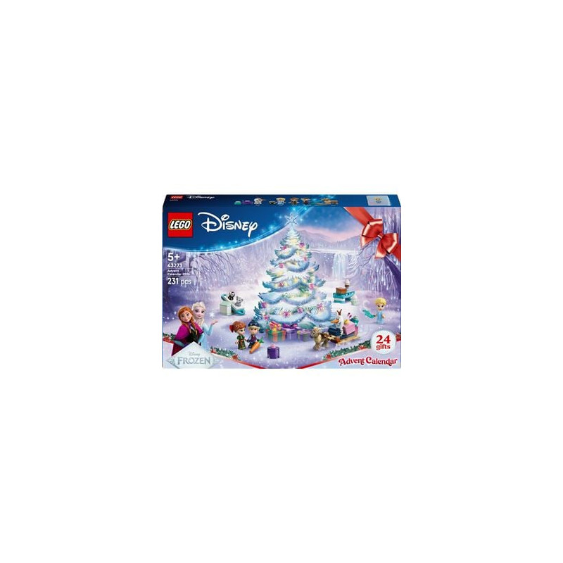 Gioco creativo lego 43273 disney frozen calendario dell'avvento