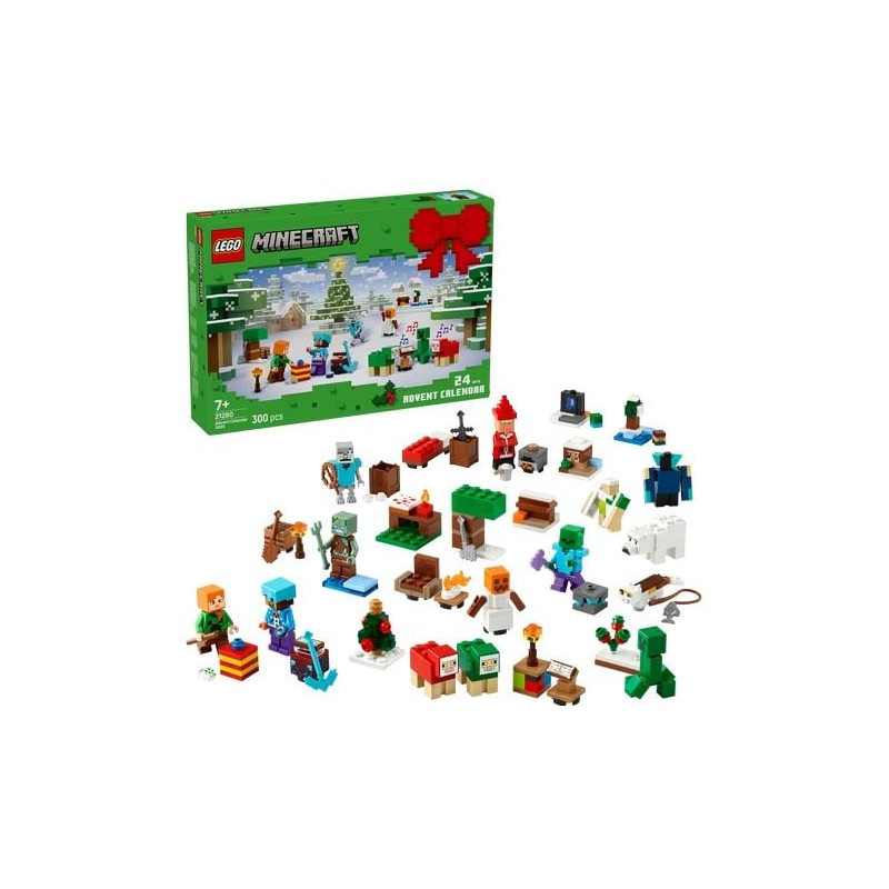 Calendario dell'avvento lego minecraft 2025 multicolore 300pz