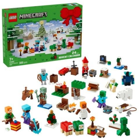Calendario dell'avvento lego minecraft 2025 multicolore 300pz