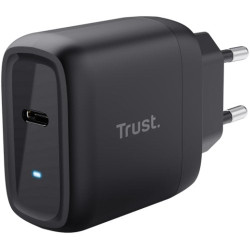 Caricabatteria trust maxo 45w usb-c gan nero [25521]