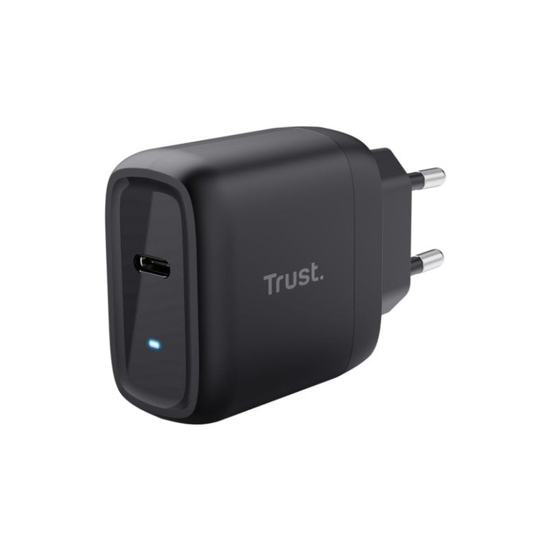 Caricabatteria trust maxo 45w usb-c gan nero [25521]