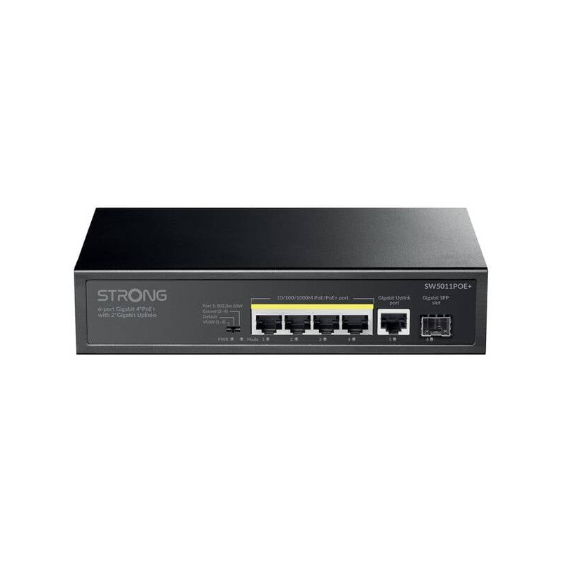 Switch strong non gestito 4 porte gigabit ethernet 10/100/1000 [sw5011poe+]