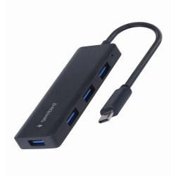 Hub usb gembird usb 3.1 tipo c 4 porte nero [uhb-cm-u3p4-02]