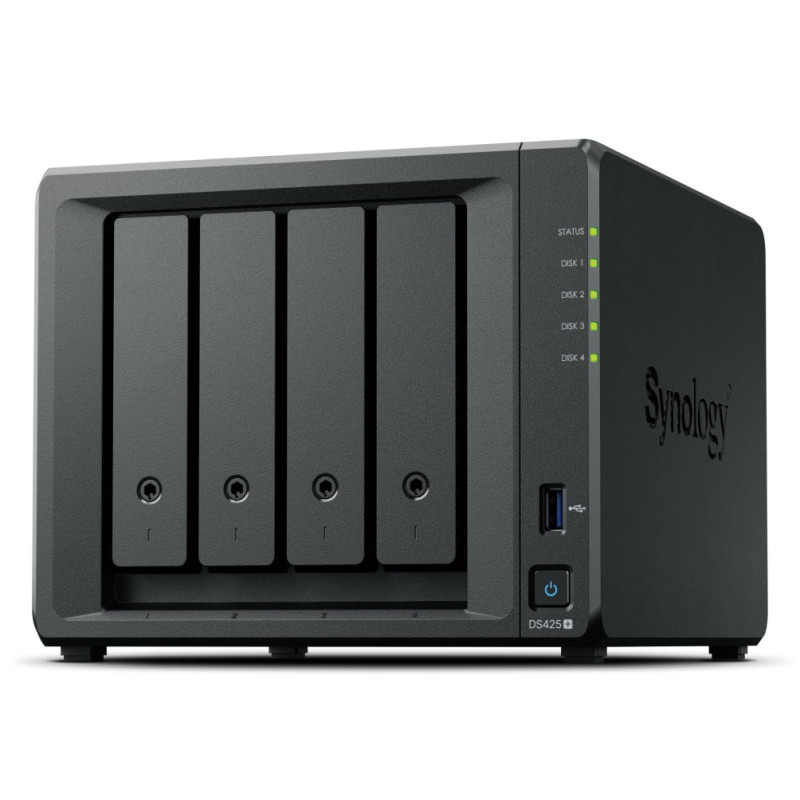 Nas synology intel celeron j4125 2gb/4u/2.0ghz/nero [ds425+]