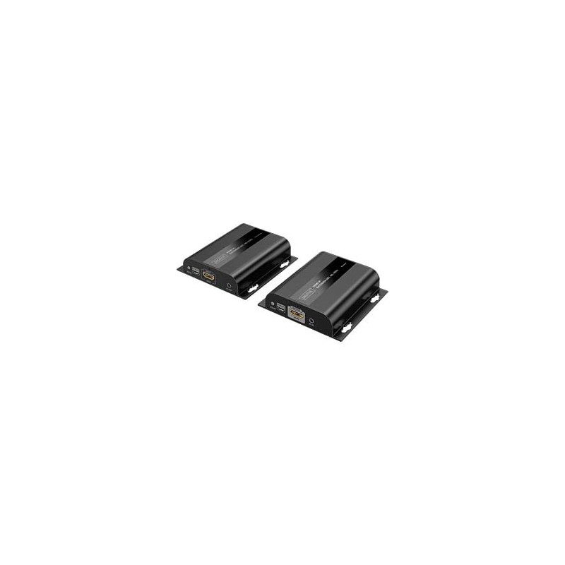 Kit di extender ip digitus in fibra hdmi 4k/60hz 120/200m nero [ds-55351]