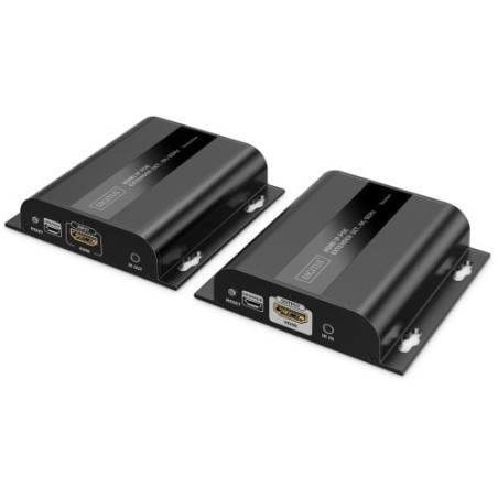 Kit di extender ip digitus in fibra hdmi poe 4k/60hz 120/200m nero