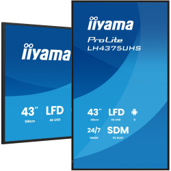 Monitor digital signage led 43" iiyama prolite 4k ultra hd 3840x2160p