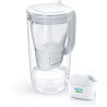 Caraffa filtrante brita glass in vetro 2.5l + 1 maxtra pro pp grigio