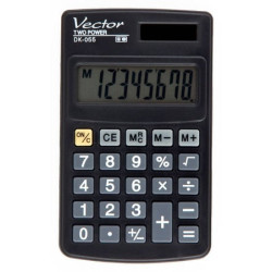 Calcolatrice vector dk-055 tascabile 8 cifre nero [vector kav