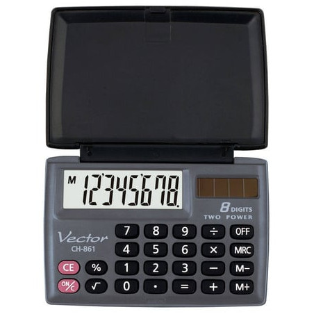 Calcolatrice vector ch-861 tascabile 8 cifre nero [vector kav