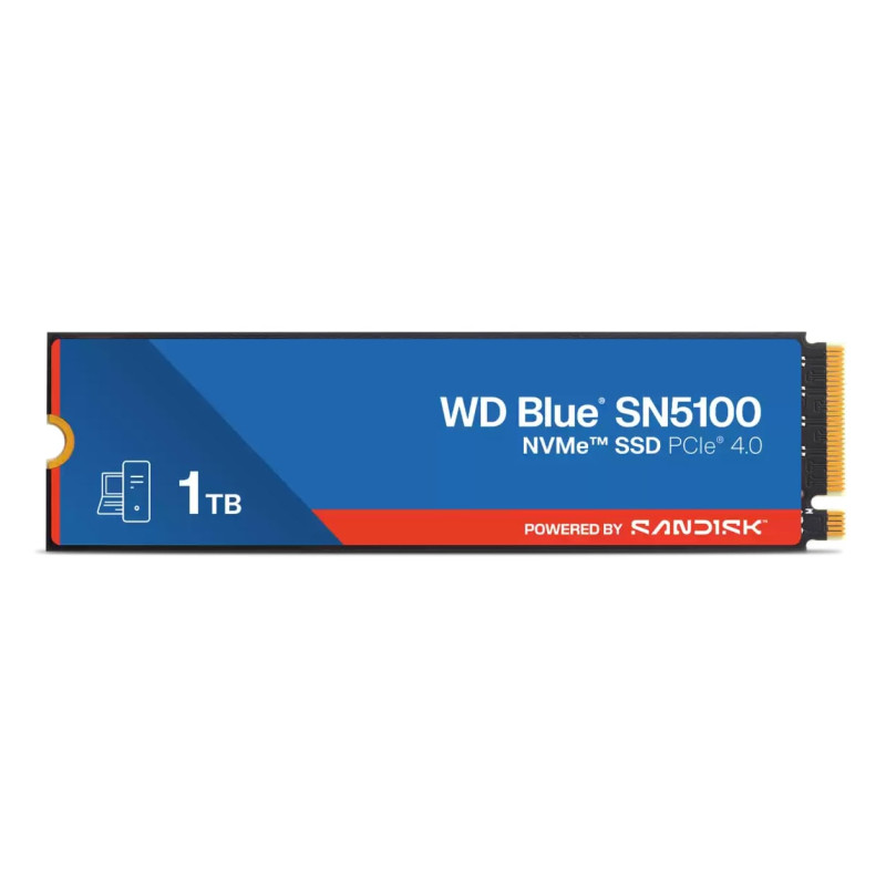 Ssd 1tb western digital blue sn5100 m.2 pcie 4.0 blu/nero [wds100t5b0e]