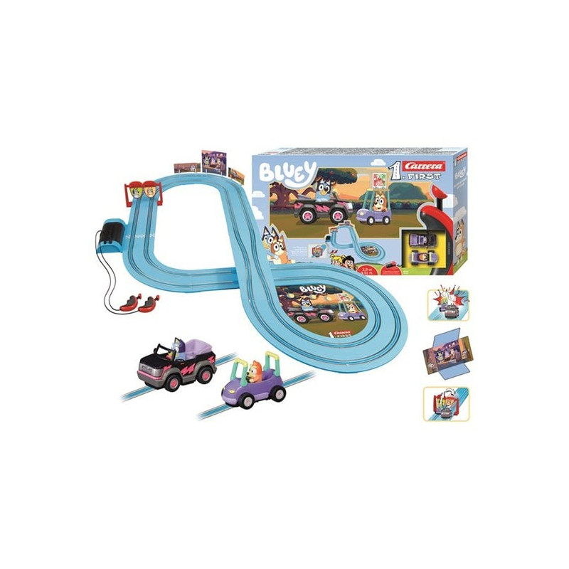 Giocattoli carrera first bluey & bingo lets go pista con 2 veicoli