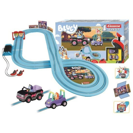 Giocattoli carrera first bluey & bingo lets go pista con 2 veicoli