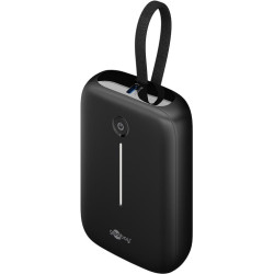 Powerbank goobay 10000mah 20w 10ah 1xusb-a 2xusb-c nero [76251]