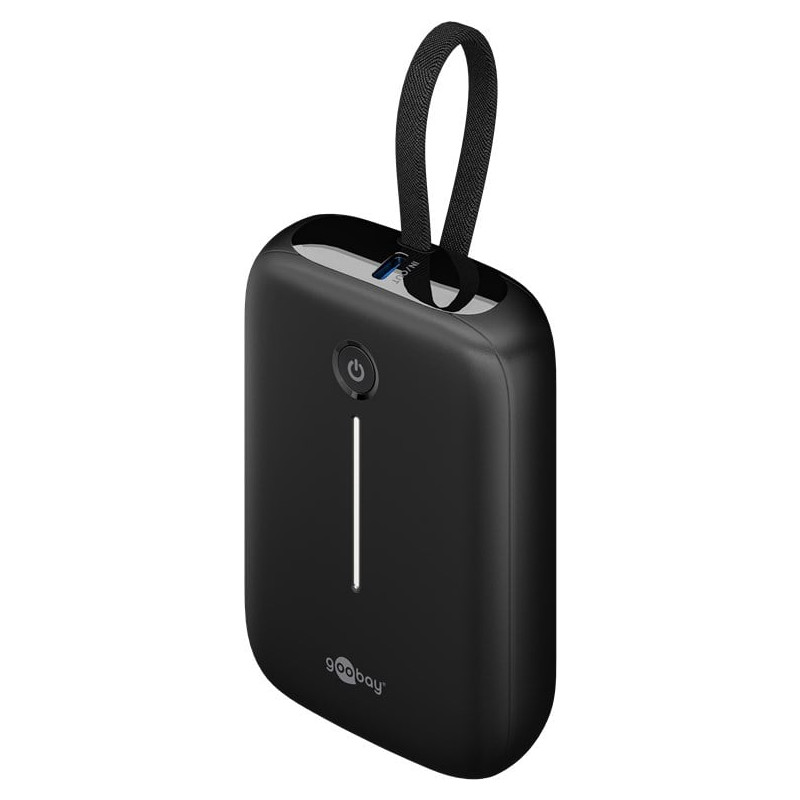 Powerbank goobay 10000mah 20w 10ah 1xusb-a 2xusb-c nero [76251]