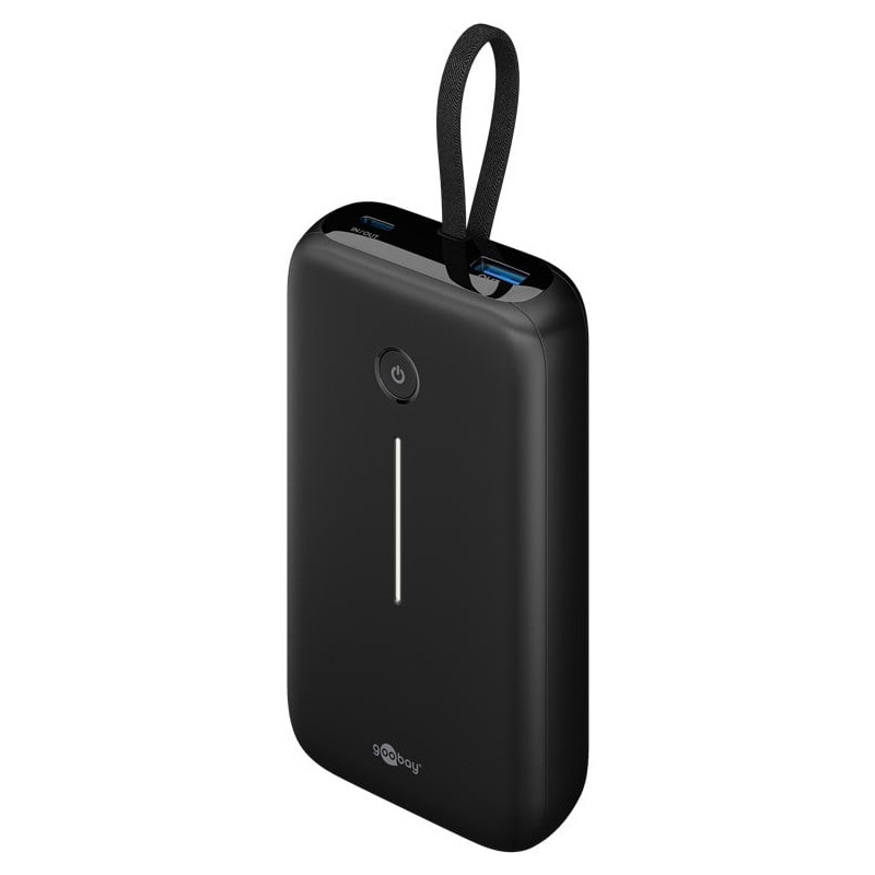 Powerbank goobay 20000mah 30w 20ah 1xusb-a 2xusb-c nero [76252]