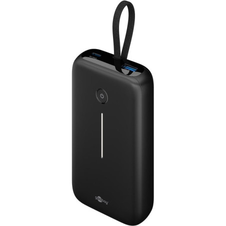 Powerbank goobay 20000mah 30w 20ah 1xusb-a 2xusb-c nero [76252]